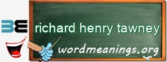 WordMeaning blackboard for richard henry tawney